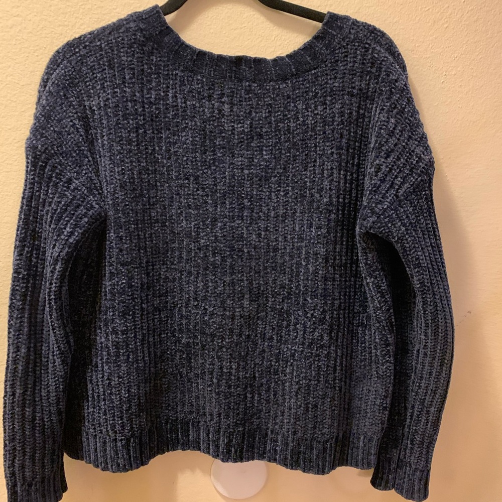 Aerie Navy Velvet Sweater